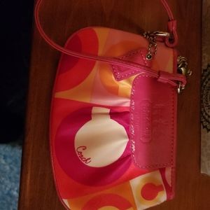 Coach Vintage Op Limited Edition Scarf Print Wristlet